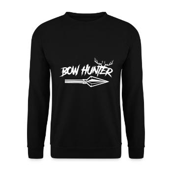 Arrowhead Bow Hunter Bow Hunting For Hunting Season - Unisex Sweatshirt - black - Front - Alina (178cm) & Michal (187cm)