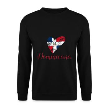 Dominican Republic Flag - Unisex Sweatshirt - black - Front - Alina (178cm) & Michal (187cm)