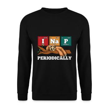 Faulenzer Geschenk Lustiges Schlafendes Faultier - Unisex Pullover - Schwarz - Vorne - Alina (178cm) & Michal (187cm)