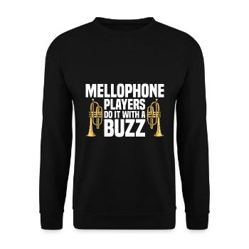 Mellophonist - Unisex Pullover - Schwarz - Vorne - Alina (178cm) & Michal (187cm)