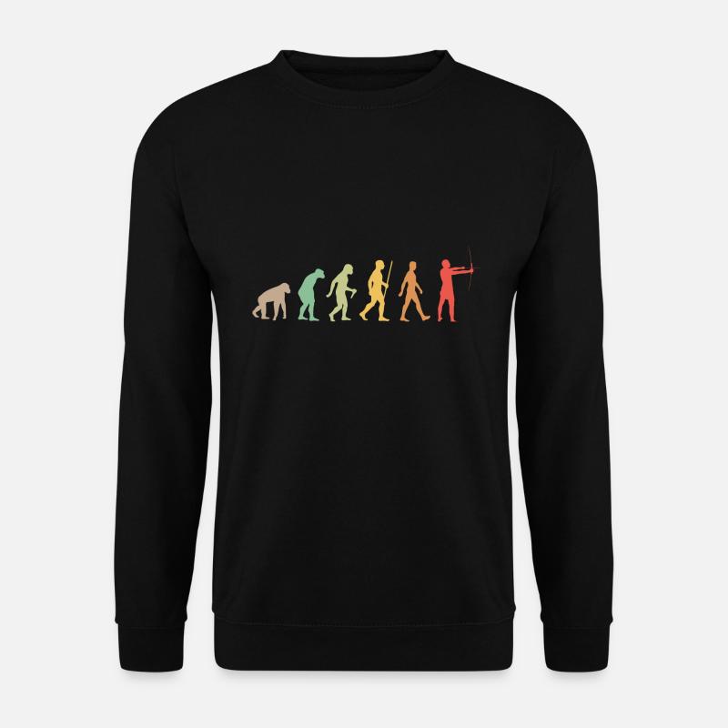 Bogenschießen Evolution Geschenk Bogenschütze - Unisex Pullover - Schwarz