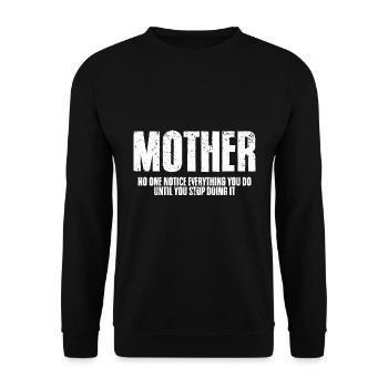 L’amour de maman cool Personne ne remarque tout ce que vous faites - Sweat-shirt Unisexe - noir - Devant - Alina (178cm) & Michal (187cm)