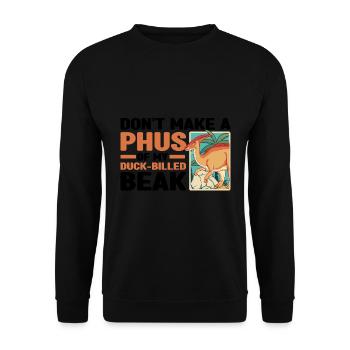 Dinosaurier Geschenke | Dino Kinder Geburtstage - Unisex Pullover - Schwarz - Vorne - Alina (178cm) & Michal (187cm)
