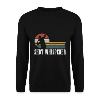 Kugelstoßen Leichtathletik | Sport Athlet Geschenk - Unisex Pullover - Schwarz - Vorne - Alina (178cm) & Michal (187cm)