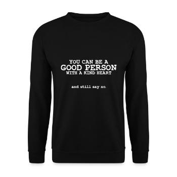 Cool Empathy Good Person With A Kind Heart - Unisex Sweatshirt - black - Front - Alina (178cm) & Michal (187cm)