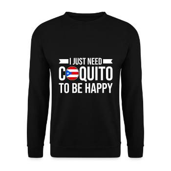 Puerto Rico Flagge | Puerto Ricaner Geschenkideen - Unisex Pullover - Schwarz - Vorne - Alina (178cm) & Michal (187cm)