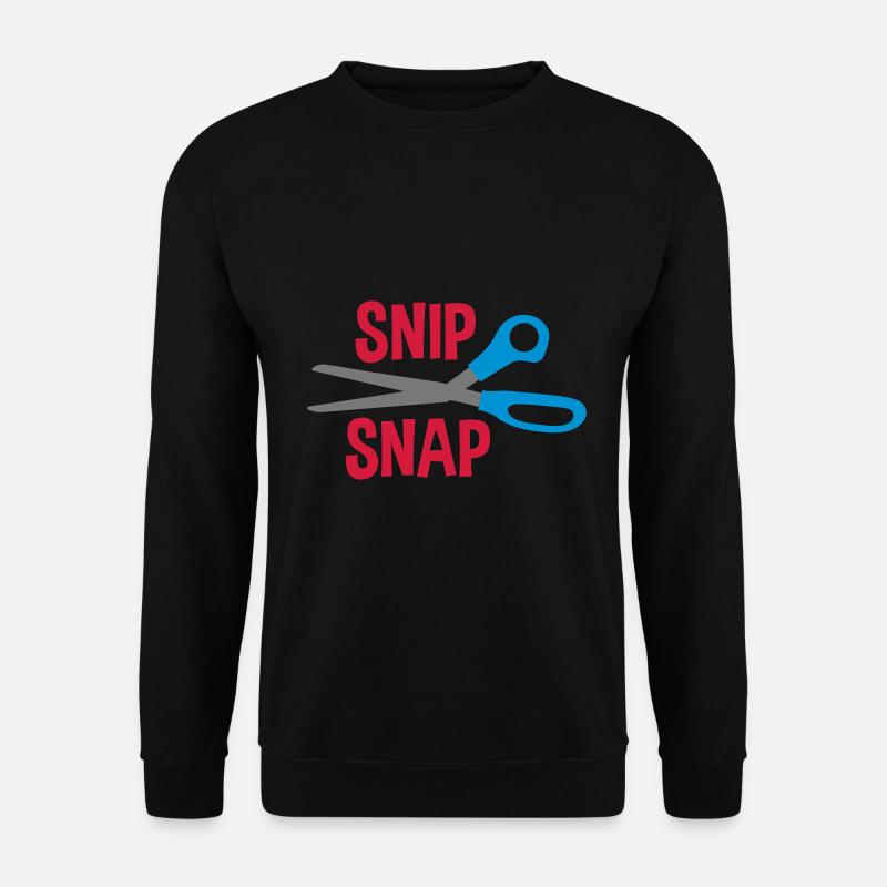 Snip, snap (Schere) - Unisex Pullover - Schwarz