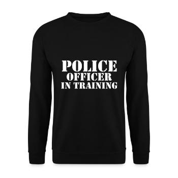 Policier en formation pour les policiers - Sweat-shirt Unisexe - noir - Devant - Alina (178cm) & Michal (187cm)