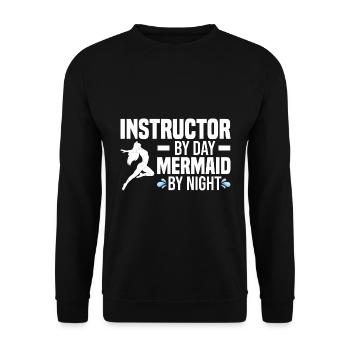 Wassergymnastik Geschenke | Water Aerobics Sport - Unisex Pullover - Schwarz - Vorne - Alina (178cm) & Michal (187cm)