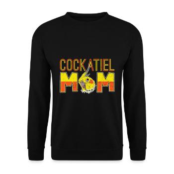 Parakeet Mom Mother's Day Gift Animal Bird - Unisex Sweatshirt - black - Front - Alina (178cm) & Michal (187cm)