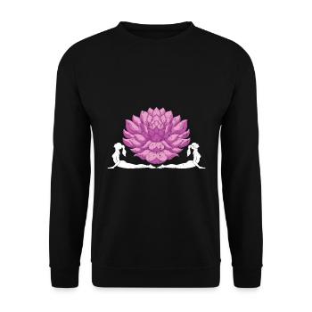 Lotus Blossom Zen Yogi Bouddhiste Cadeau Yoga - Sweat-shirt Unisexe - noir - Devant - Alina (178cm) & Michal (187cm)