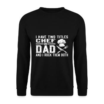 Chef Father's Day | Chefs Chef's Hat Cooking Gifts - Unisex Sweatshirt - black - Front - Alina (178cm) & Michal (187cm)