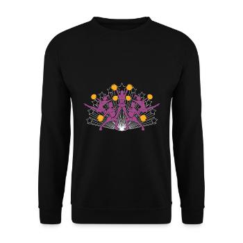Cheerleader Athlete Gift Sports Cheerleading - Unisex Sweatshirt - black - Front - Alina (178cm) & Michal (187cm)