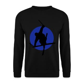 Ski Freestyler Symbol - Unisex Pullover - Schwarz - Vorne - Alina (178cm) & Michal (187cm)