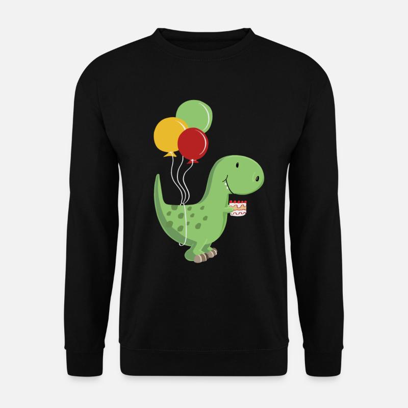 Happy Birthday -Geburtstag Junge T Rex Dinosaurier - Unisex Pullover - Schwarz