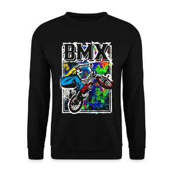 Vélo BMX | Vélo BMX | Cool BMX | BMX - Sweat-shirt Unisexe - noir - Devant - Alina (178cm) & Michal (187cm)