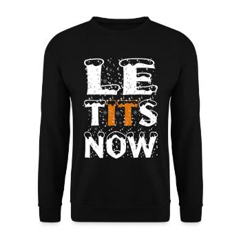 Joyeux Noël 2023 - Que la neige dise - Sweat-shirt Unisexe - noir - Devant - Alina (178cm) & Michal (187cm)