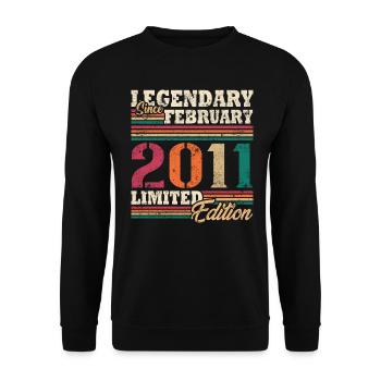 Légendaire Février 2011 édition limitée - Sweat-shirt Unisexe - noir - Devant - Alina (178cm) & Michal (187cm)