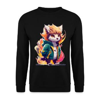 Cute stylish griffin - Unisex Sweatshirt - black - Front - Alina (178cm) & Michal (187cm)