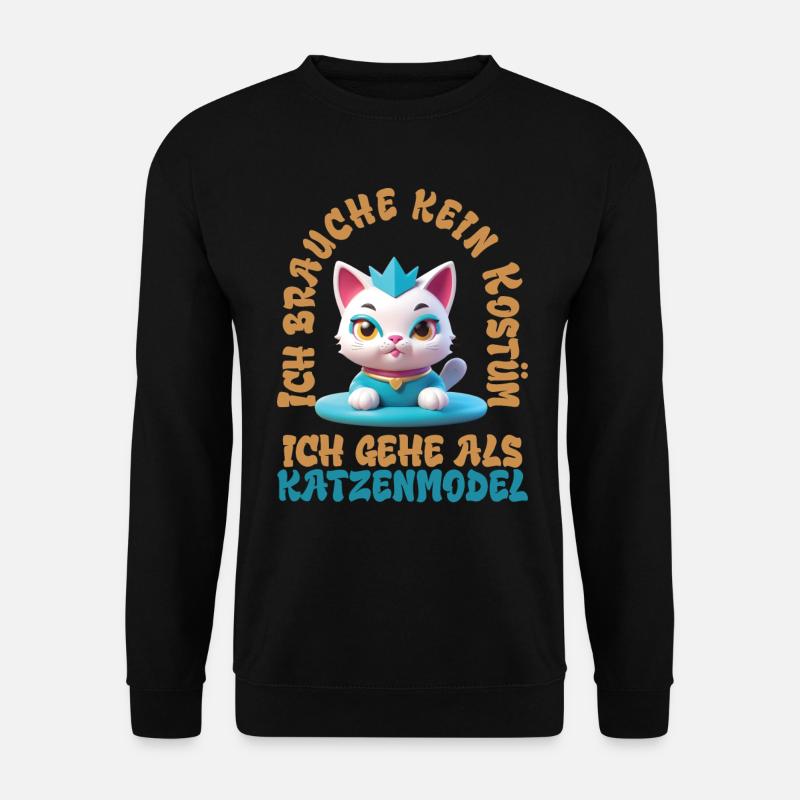 Katzenmodel - Karneval - Unisex Pullover - Schwarz