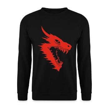 Red Dragon Attack - Unisex Sweatshirt - black - Front - Alina (178cm) & Michal (187cm)