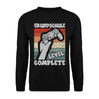 Grundschule Level Complete Gymnasium 5. Klasse - Unisex Pullover - Schwarz - Vorne - Alina (178cm) & Michal (187cm)