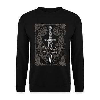 A vindetta hè ghjusta - Sweat-shirt Unisexe - noir - Devant - Alina (178cm) & Michal (187cm)