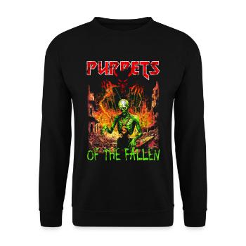 pupets_of_the_fallen - Unisex Pullover - Schwarz - Vorne - Alina (178cm) & Michal (187cm)