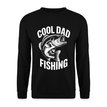 Motif de pêche cool pour papa - Sweat-shirt Unisexe - noir - Devant - Alina (178cm) & Michal (187cm)