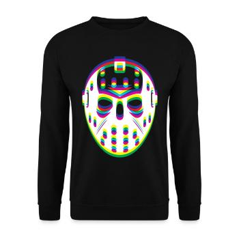 Masque de hockey EDM Techno Rave - Sweat-shirt Unisexe - noir - Devant - Alina (178cm) & Michal (187cm)