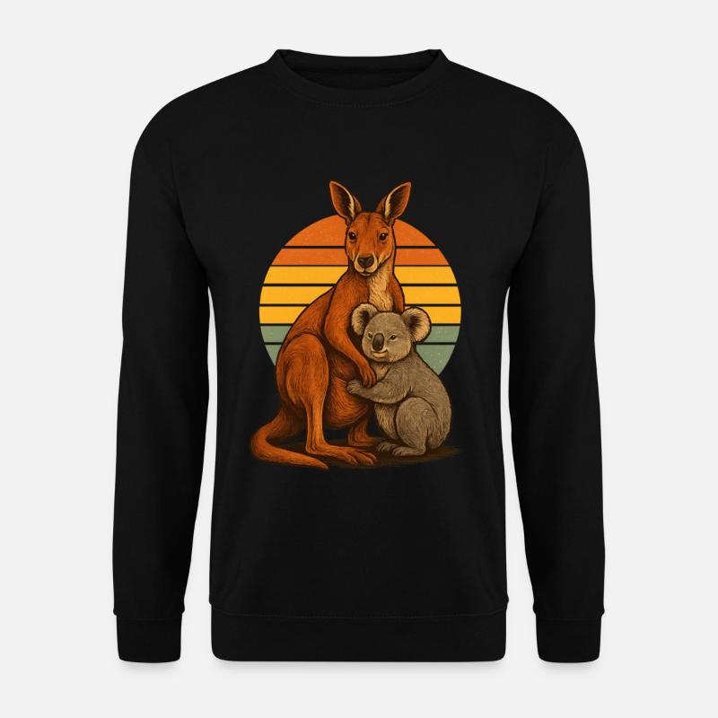 Kangaroo Koala Australian Friends - Unisex Sweatshirt - black