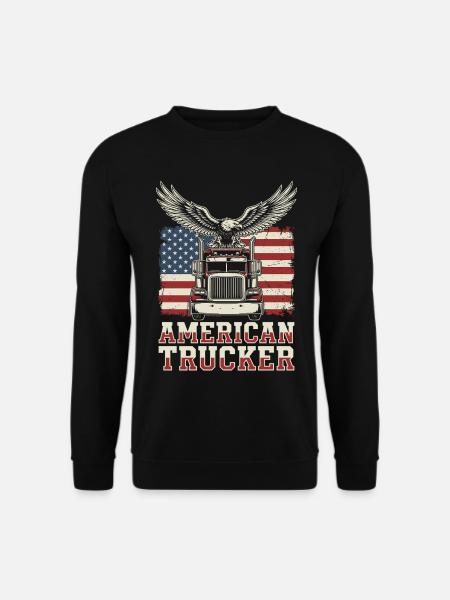 Camionneur Patriote Américain - Sweat-shirt Unisexe - noir