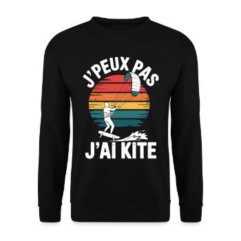 I Can't I Kite Gift Humor - Unisex Sweatshirt - black - Front - Alina (178cm) & Michal (187cm)