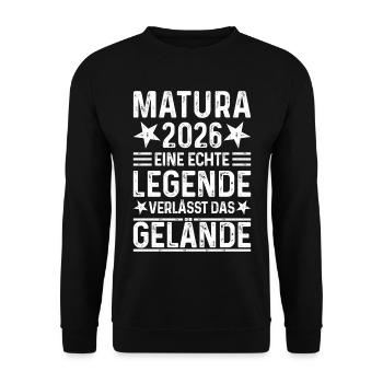 Matura 2026 A legend leaves the site - Unisex Sweatshirt - black - Front - Alina (178cm) & Michal (187cm)
