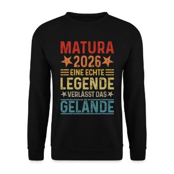 Matura 2026 A legend leaves the site - Unisex Sweatshirt - black - Front - Alina (178cm) & Michal (187cm)