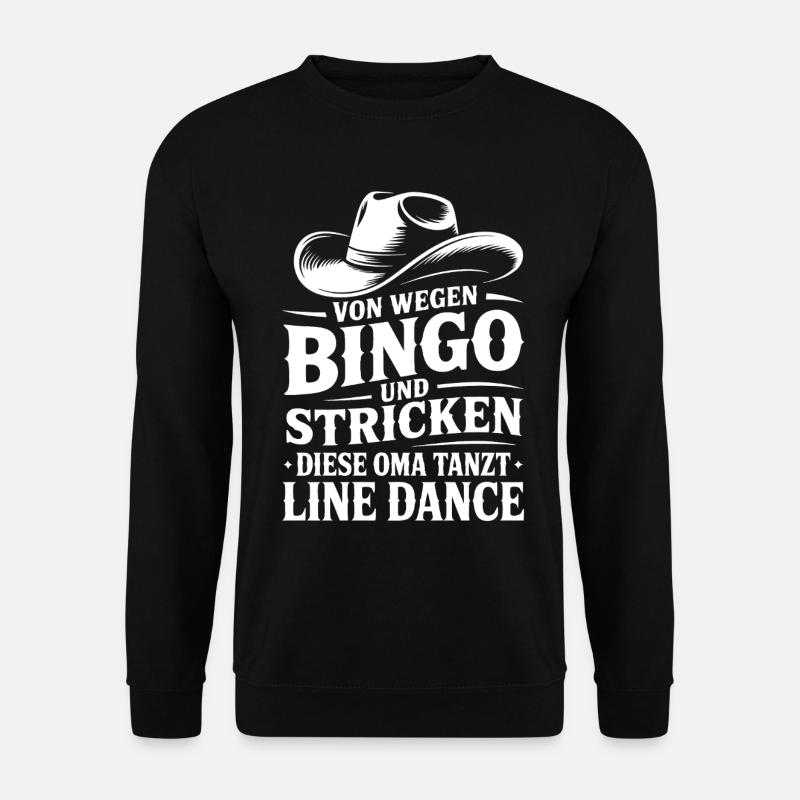 Oma Line Dance - Unisex Pullover - Schwarz
