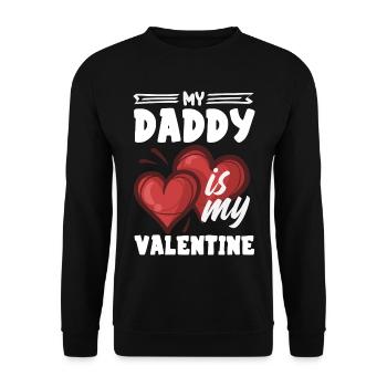 Retro Heart Valentine's Day Design Love - Unisex Sweatshirt - black - Front - Alina (178cm) & Michal (187cm)