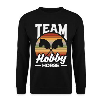 Équipe Cheval de Caval de Passe-temps - Sweat-shirt Unisexe - noir - Devant - Alina (178cm) & Michal (187cm)