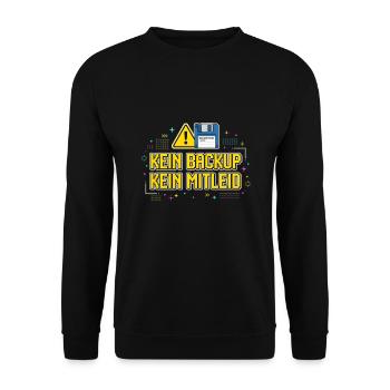 No Ticket No Support Informatiker IT Administrator - Unisex Pullover - Schwarz - Vorne - Alina (178cm) & Michal (187cm)
