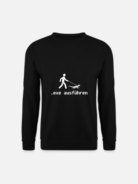 .EXE ausführen – Lustiges Informatiker Shirt - Unisex Pullover - Schwarz