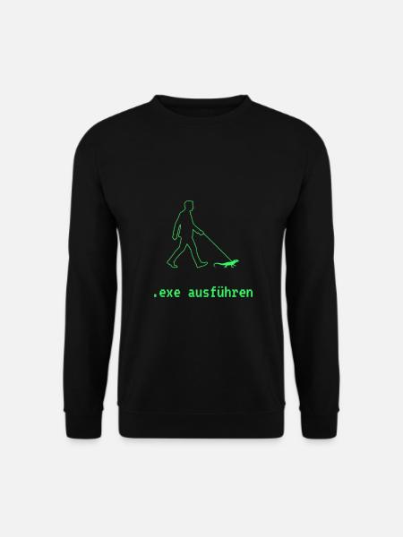 exe ausführen grün - Unisex Pullover - Schwarz