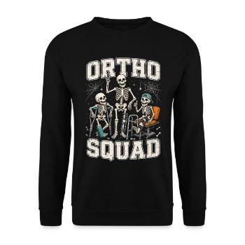 Krankenschwester Krankenpfleger Halloween - Unisex Pullover - Schwarz - Vorne - Alina (178cm) & Michal (187cm)