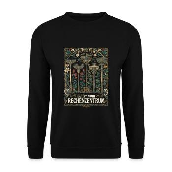 LEITER VOM RECHENZENTRUM - IT-Management - Unisex Pullover - Schwarz - Vorne - Alina (178cm) & Michal (187cm)