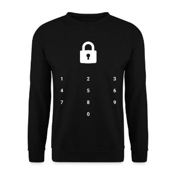 Lock Screen - Unisex Pullover - Schwarz - Vorne - Alina (178cm) & Michal (187cm)