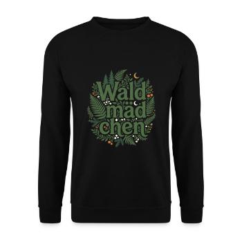 Waldmädchen  - Unisex Pullover - Schwarz - Vorne - Alina (178cm) & Michal (187cm)