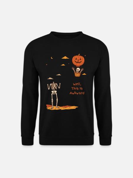 Nun, das ist das peinliche Halloween des kopflosen Skeletts - Unisex Pullover - Schwarz