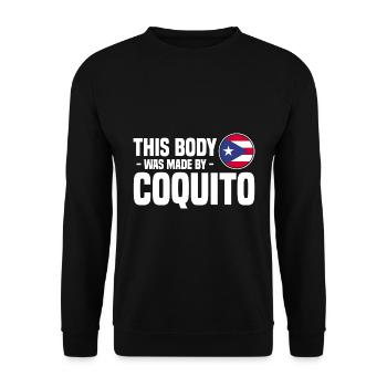 Puerto Rico Geschenkidee | Puerto Ricaner Heimat - Unisex Pullover - Schwarz - Vorne - Alina (178cm) & Michal (187cm)