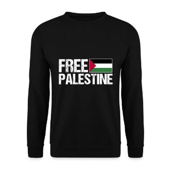 Liberté Palestine Palestine Libre Palestine palestinienne - Sweat-shirt Unisexe - noir - Devant - Alina (178cm) & Michal (187cm)