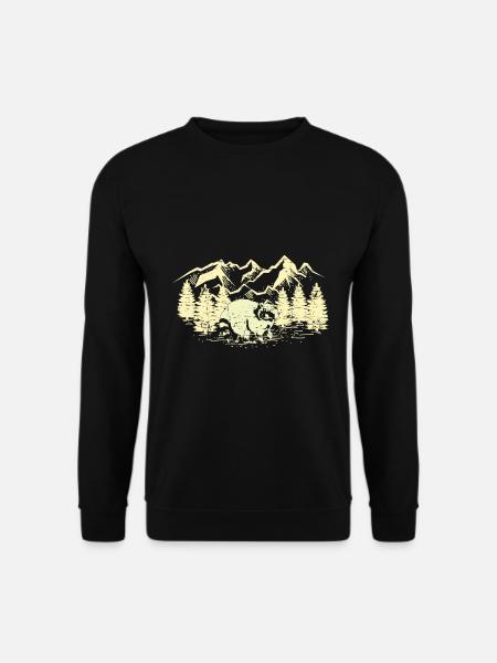 Waschbären Geschenk Waschbär - Unisex Pullover - Schwarz