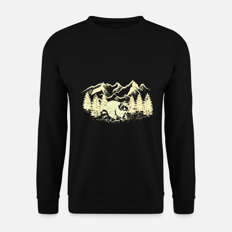 Waschbären Geschenk Waschbär - Unisex Pullover - Schwarz